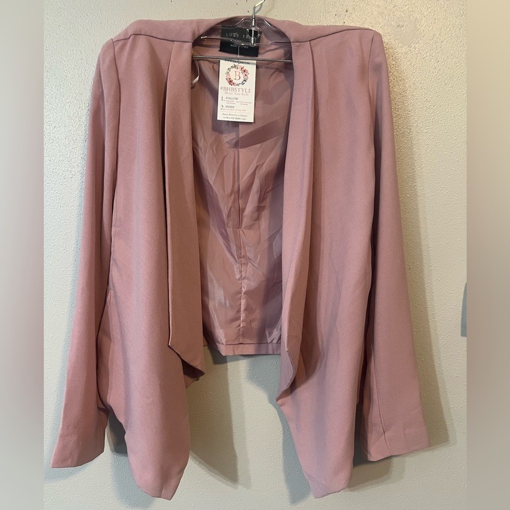 NWT Love Tree Pink Mauve Women's Blazer Size Small